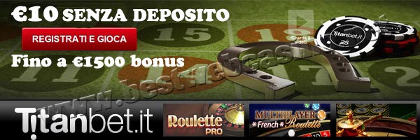 titanbet casinò aams €10 bonus senza deposito