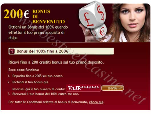 bonus di benvenuto all jackpots casino