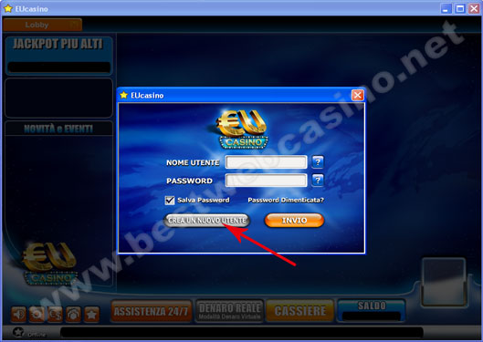bonus senza deposito eucasino