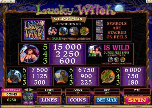 slot machine lucky witch