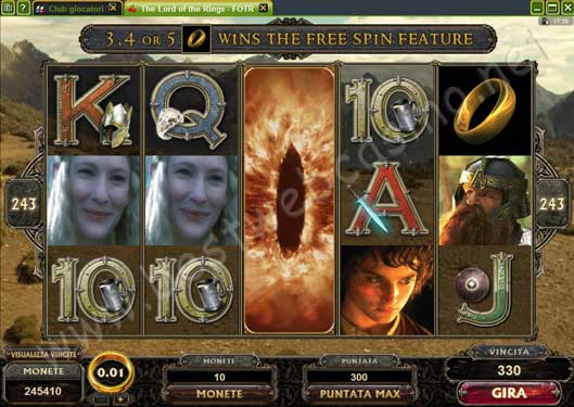 slot machine online il signore degli anelli