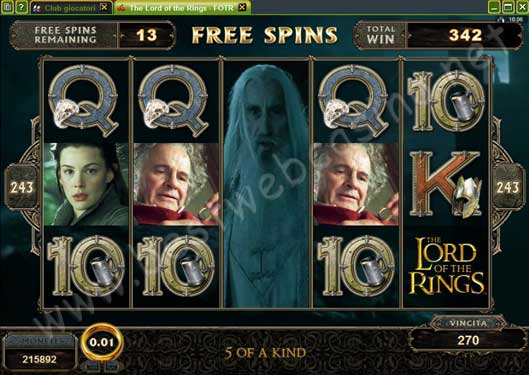 slot machine online il signore degli anelli